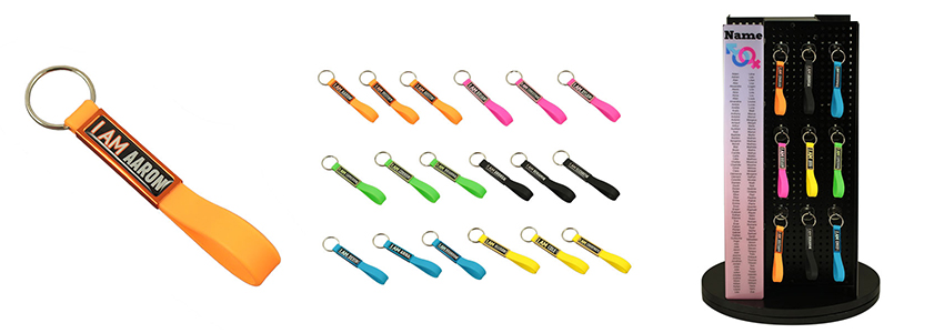 Silicon keychain with aluminium patch #SKC105